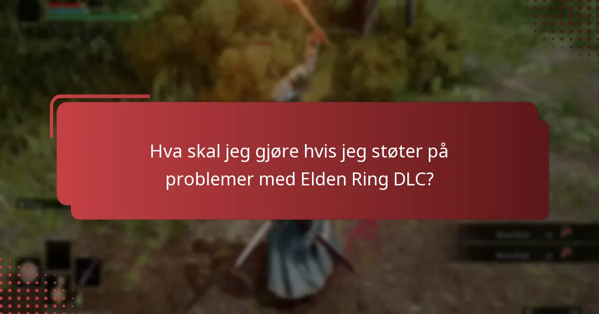 Hva skal jeg gjøre hvis jeg støter på problemer med Elden Ring DLC?