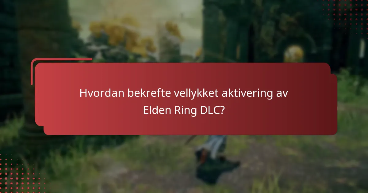 Hvordan bekrefte vellykket aktivering av Elden Ring DLC?